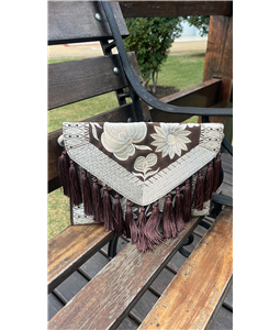CLUTCH FLORENCA MARROM