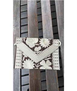 CLUTCH FLORENA MARROM/OFF