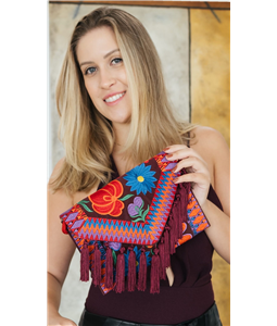 CLUTCH FLORENA MARSALA COM FRANJAS