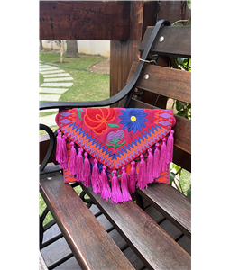CLUTCH FLORENA PINK COM FRANJAS