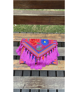 CLUTCH FLORENA PINK COM FRANJAS