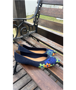 SAPATILHA FLORES JEANS